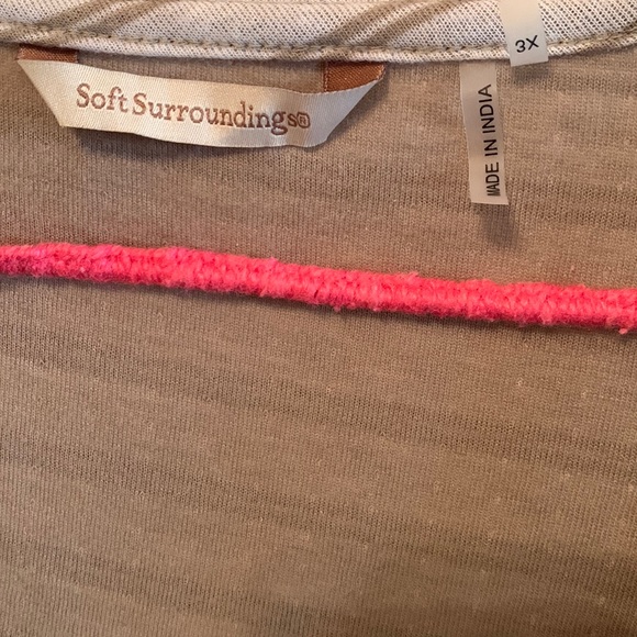 Soft Surroundings womens plus size tunic top in stripes - Picture 2 of 10